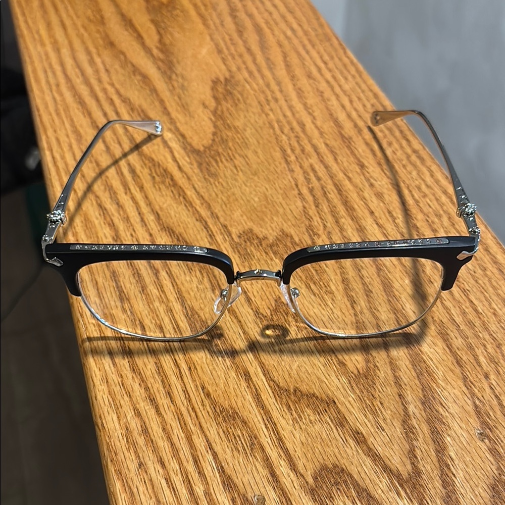 Chrome Hearts Black and Silver Glasses